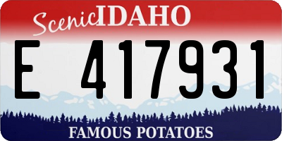 ID license plate E417931