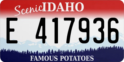 ID license plate E417936