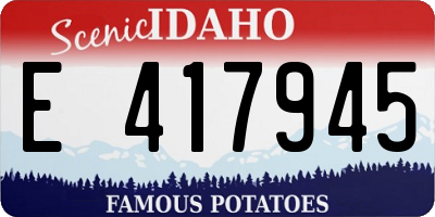 ID license plate E417945