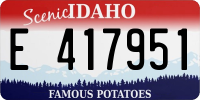 ID license plate E417951