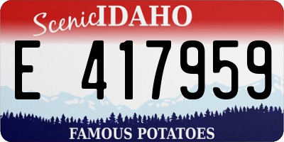 ID license plate E417959