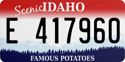 ID license plate E417960