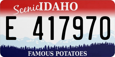 ID license plate E417970