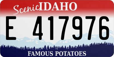 ID license plate E417976
