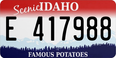 ID license plate E417988