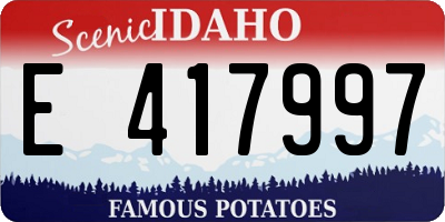 ID license plate E417997