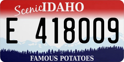 ID license plate E418009