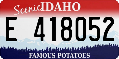ID license plate E418052