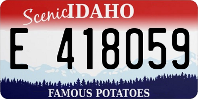 ID license plate E418059