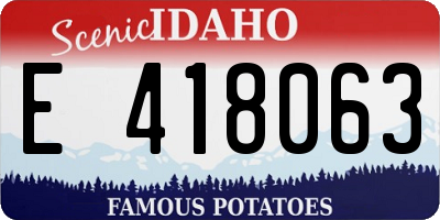 ID license plate E418063
