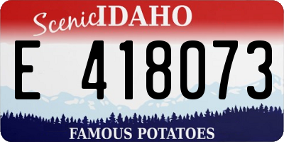 ID license plate E418073