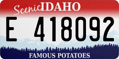 ID license plate E418092