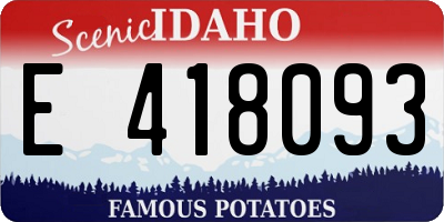 ID license plate E418093