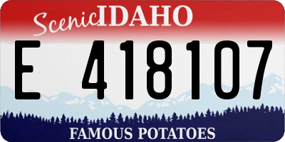 ID license plate E418107