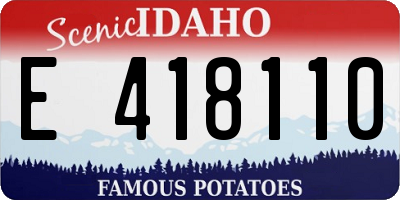 ID license plate E418110