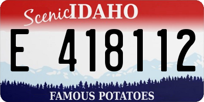 ID license plate E418112