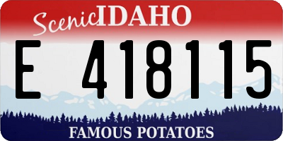 ID license plate E418115