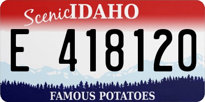 ID license plate E418120