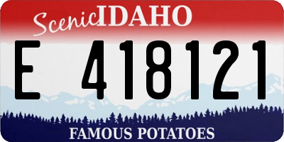 ID license plate E418121