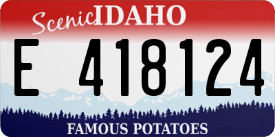 ID license plate E418124