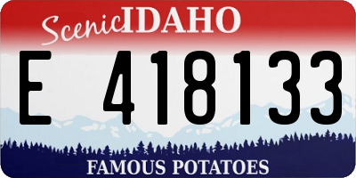 ID license plate E418133