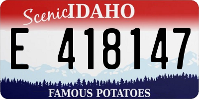 ID license plate E418147