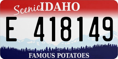 ID license plate E418149