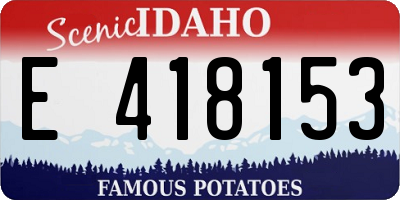 ID license plate E418153