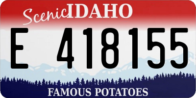 ID license plate E418155