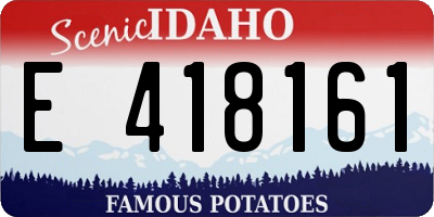 ID license plate E418161