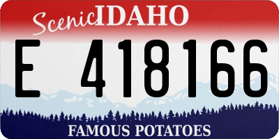 ID license plate E418166