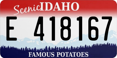 ID license plate E418167