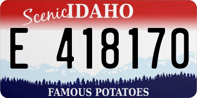 ID license plate E418170