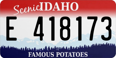 ID license plate E418173