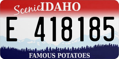 ID license plate E418185