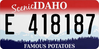ID license plate E418187