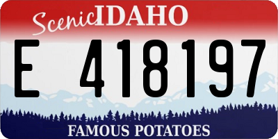 ID license plate E418197