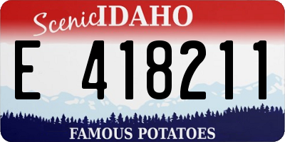 ID license plate E418211