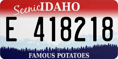 ID license plate E418218