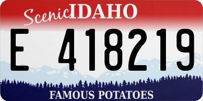 ID license plate E418219