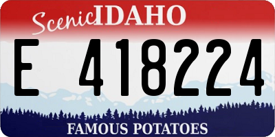 ID license plate E418224