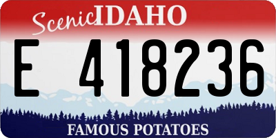 ID license plate E418236