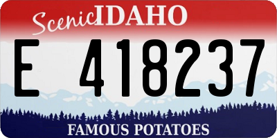 ID license plate E418237