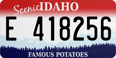 ID license plate E418256