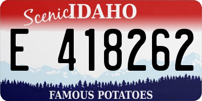 ID license plate E418262