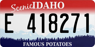 ID license plate E418271