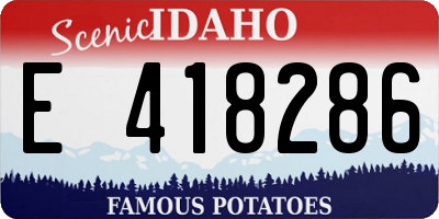 ID license plate E418286