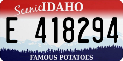 ID license plate E418294