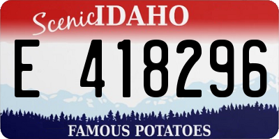 ID license plate E418296