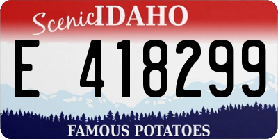 ID license plate E418299